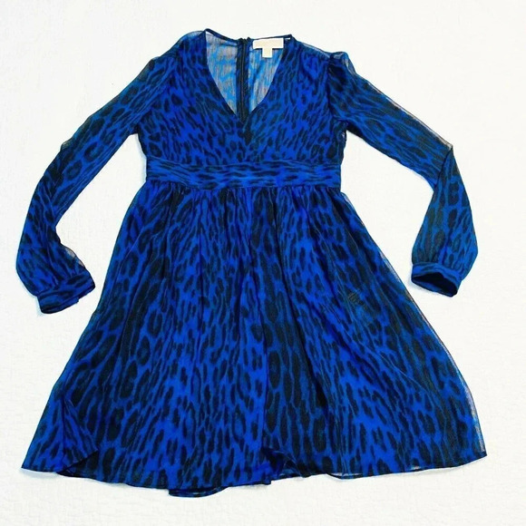 MICHAEL Michael KORS Leopard Print Georgette Dress - Picture 5 of 7